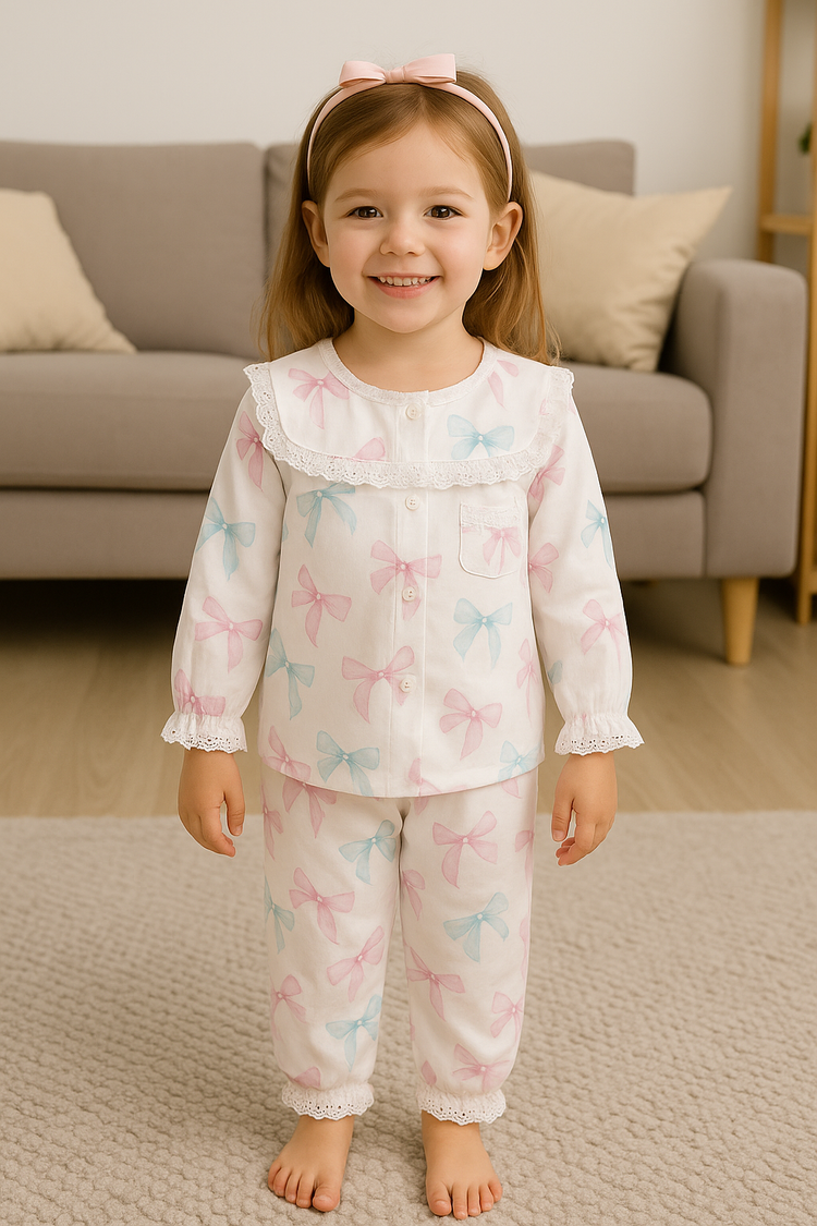 Bow Bliss Pajama Set - Night Wear