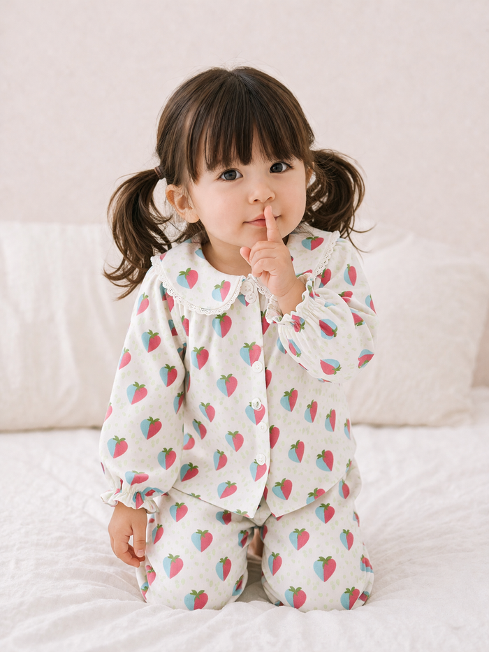 Blue and plum hearts Night Suit