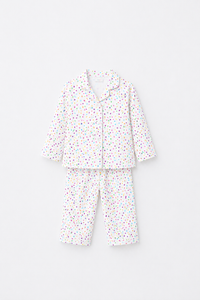 Multicolor polka spots Night Suit