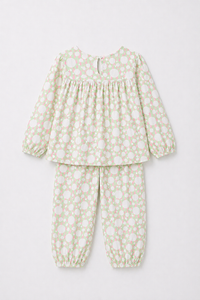 Ivory and Rose Poppy Raindrops Night Suit