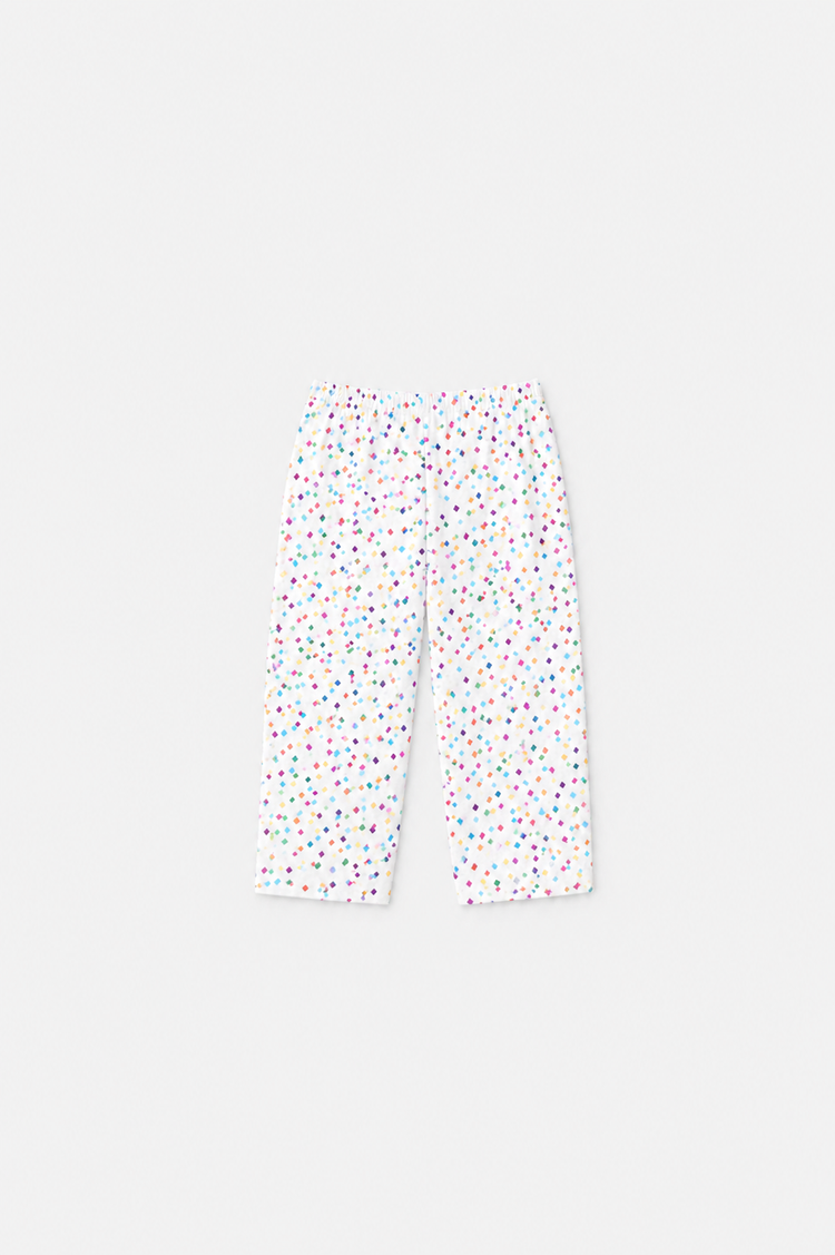 Multicolor polka spots Night Suit