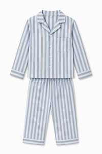 Blue and grey stripes Night Suit