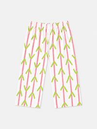 Pink and Green Leaves Night Suit