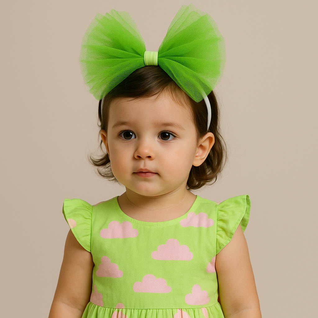 Olive Flower Bow Hairband