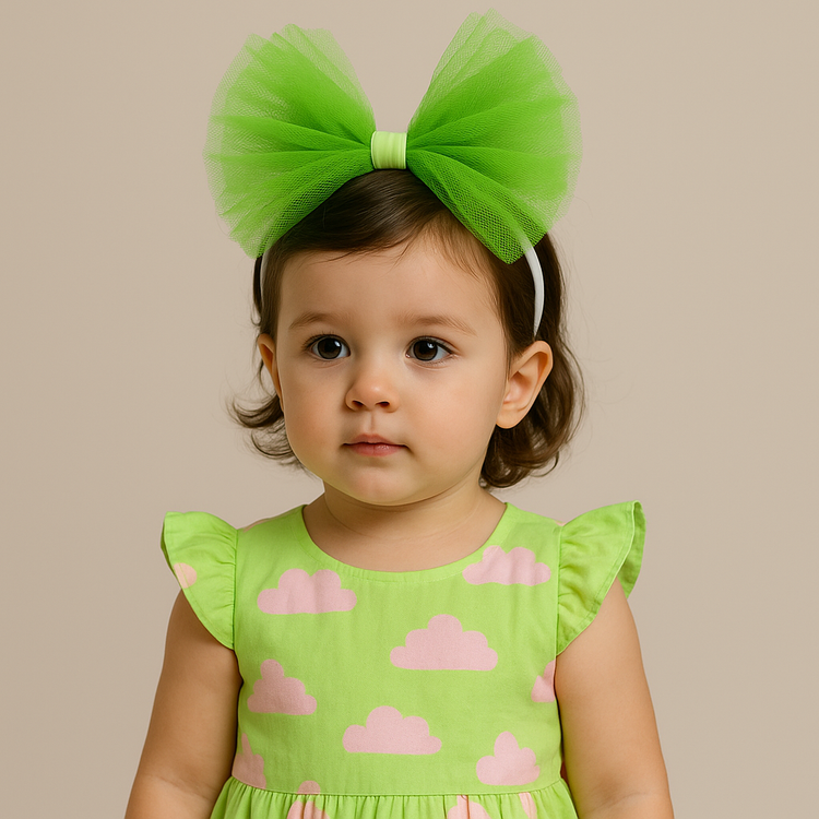 Olive Flower Bow Hairband