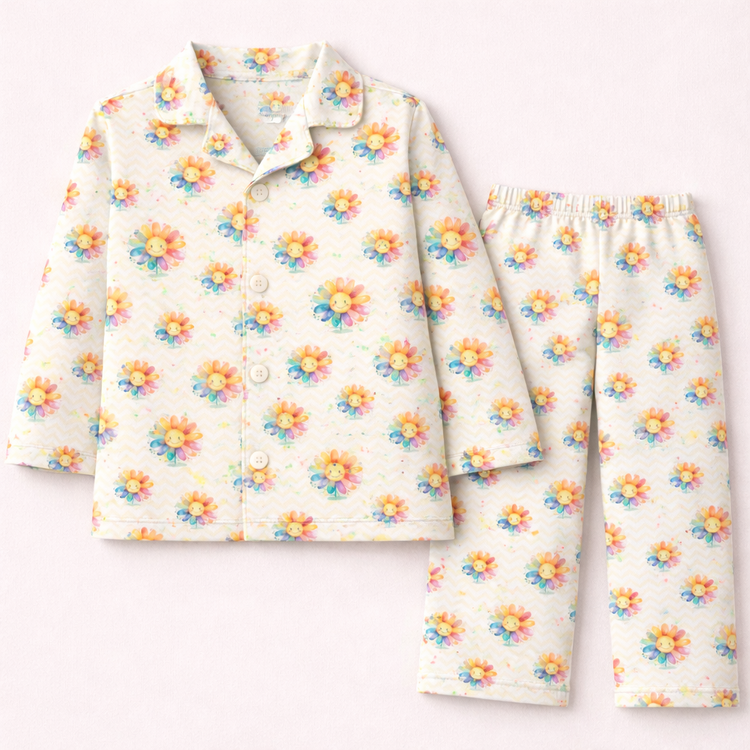 Sunny Daisies Pajama Set - Night Wear