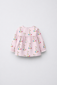 Pink Gingham Giraffe Baby Co-ord Set