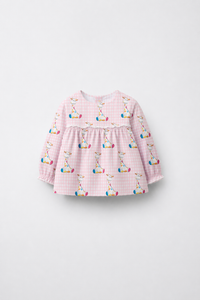 Pink Gingham Giraffe Baby Co-ord Set