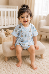 Ocean Sailor Wrap Baby Romper