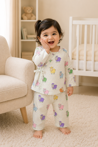 Colourful Sheep Wrap Baby Co-ord Set