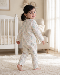Aqua Floral Wrap Baby Co-ord Set