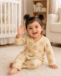 Mushroom Gingham Wrap Baby Co-ord Set