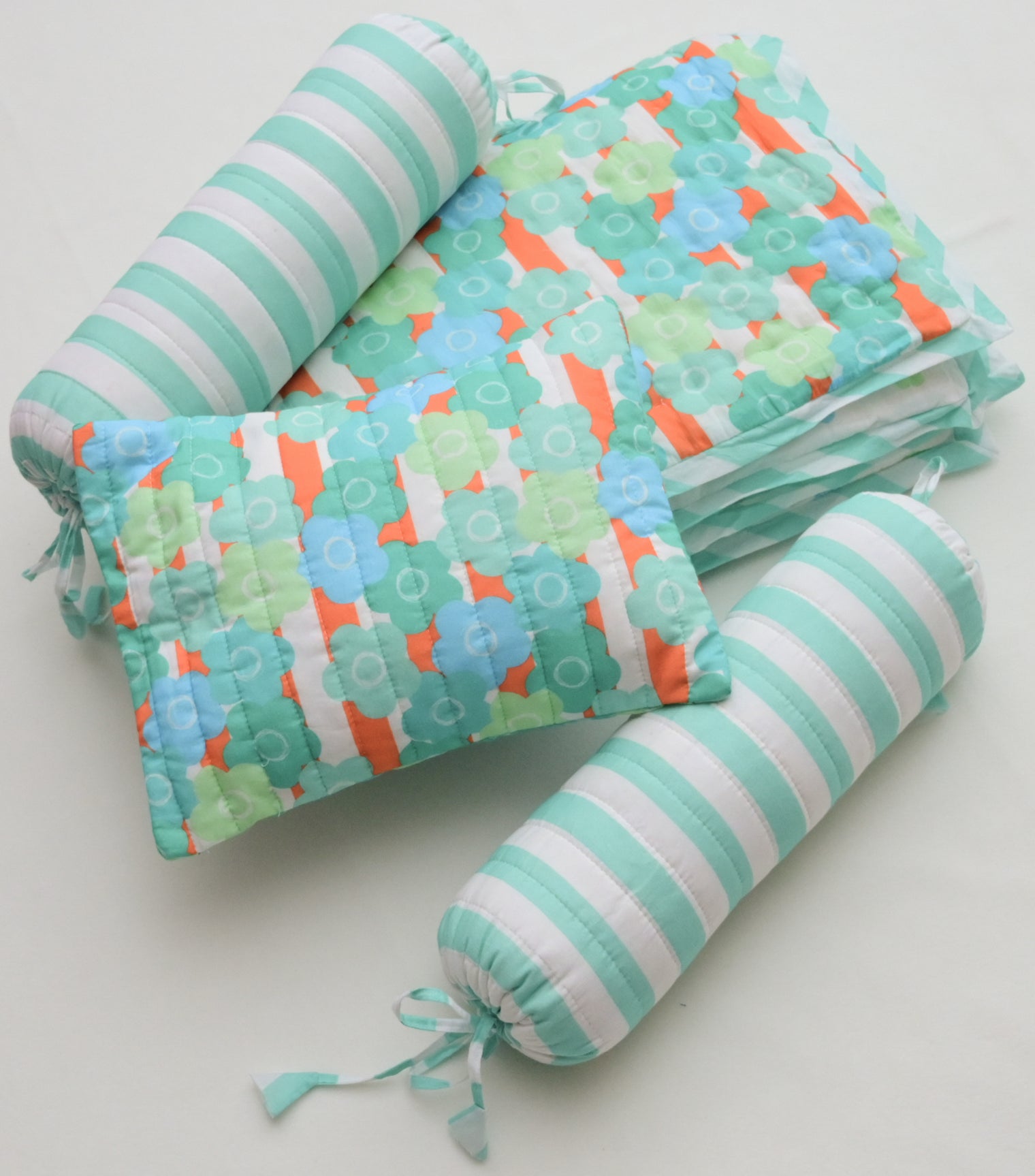 Snuggles and Cuddles Baby Gift Bundle (Neon and pastel florals - Blue)