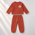 Rust Reindeer Fleece Set top and bottom by Anaario