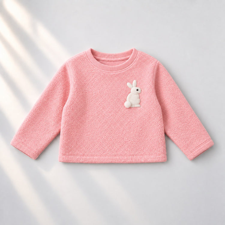 Pink Bunny Fleece Set top by Anaario