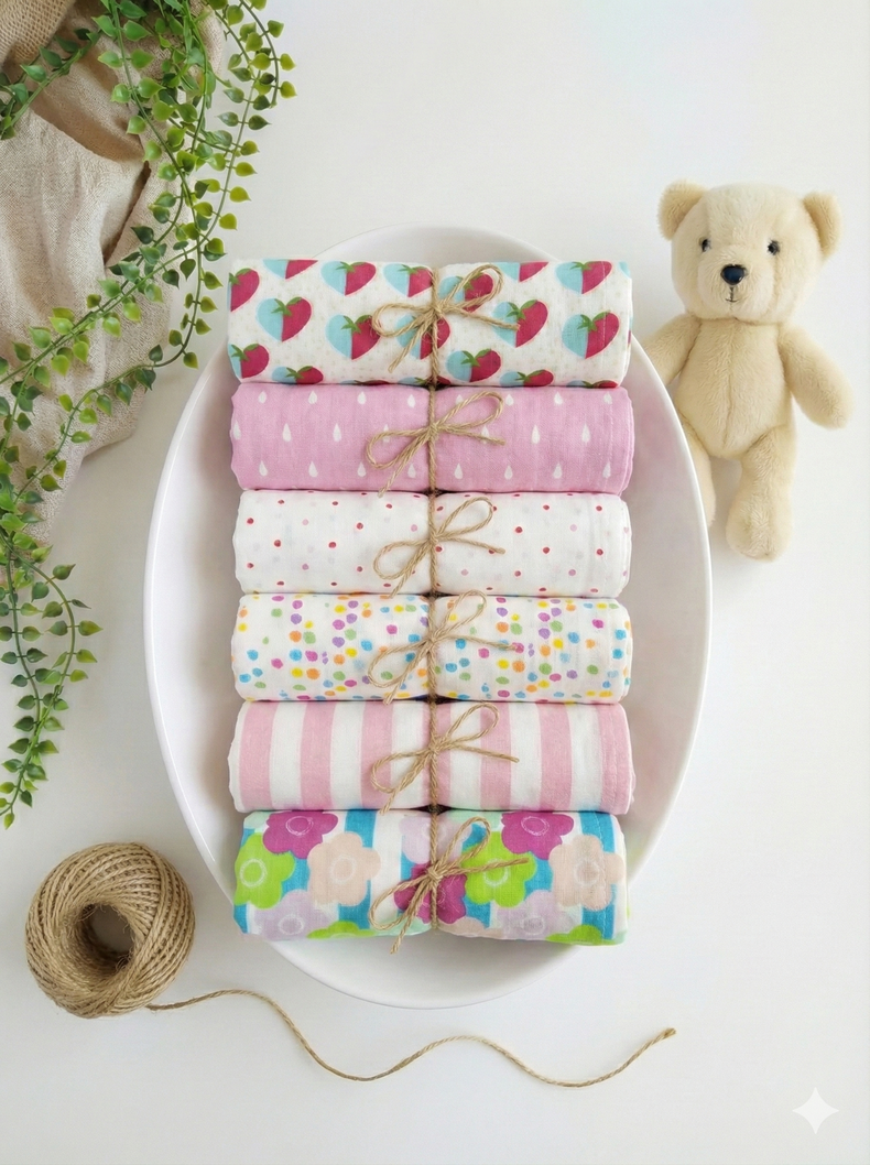 Baby Cotton Napkins (Set of 6)