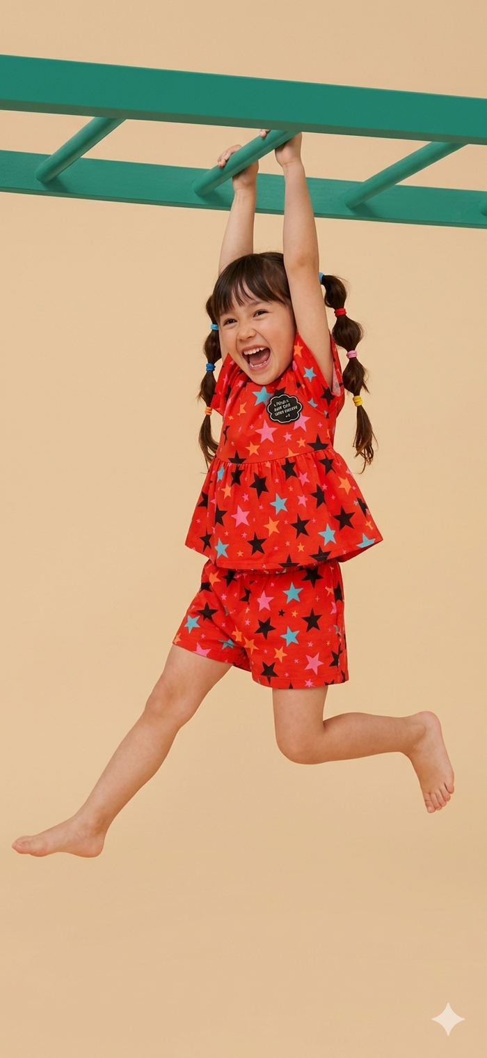 Multi-Coloured stars Co-ord Set