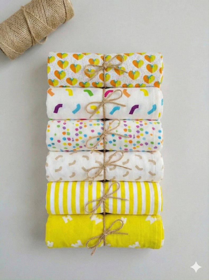 Baby Cotton Napkins (Set of 6)