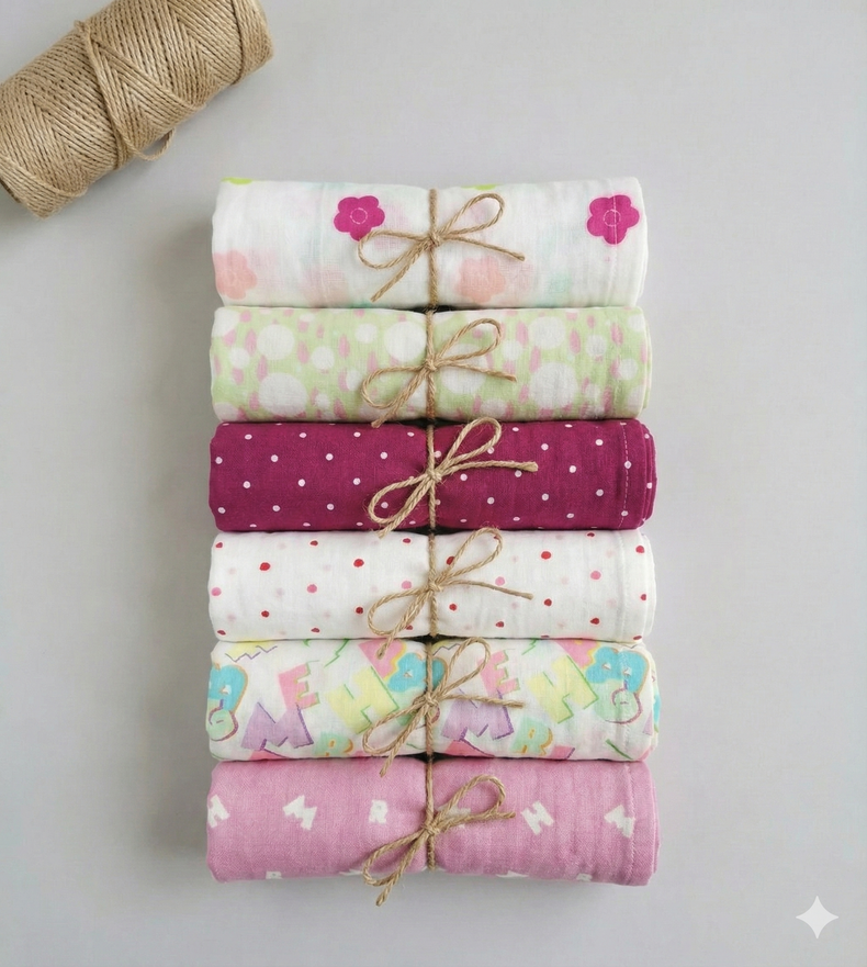 Baby Cotton Napkins (Set of 6)