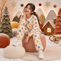 Multi Polka Barrel Pant Set on girl by Anaario – winter kidswear