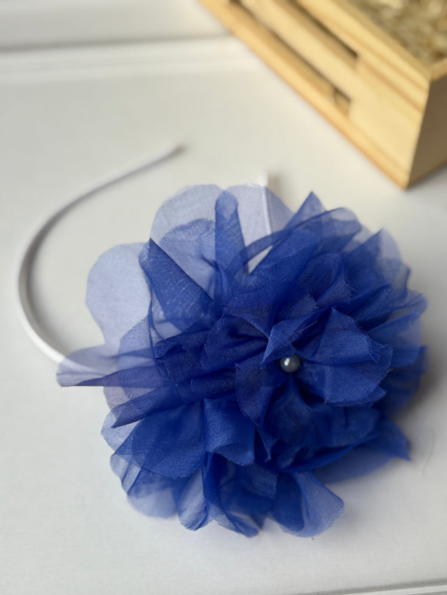 Royal Flower Organza Bow Hairband