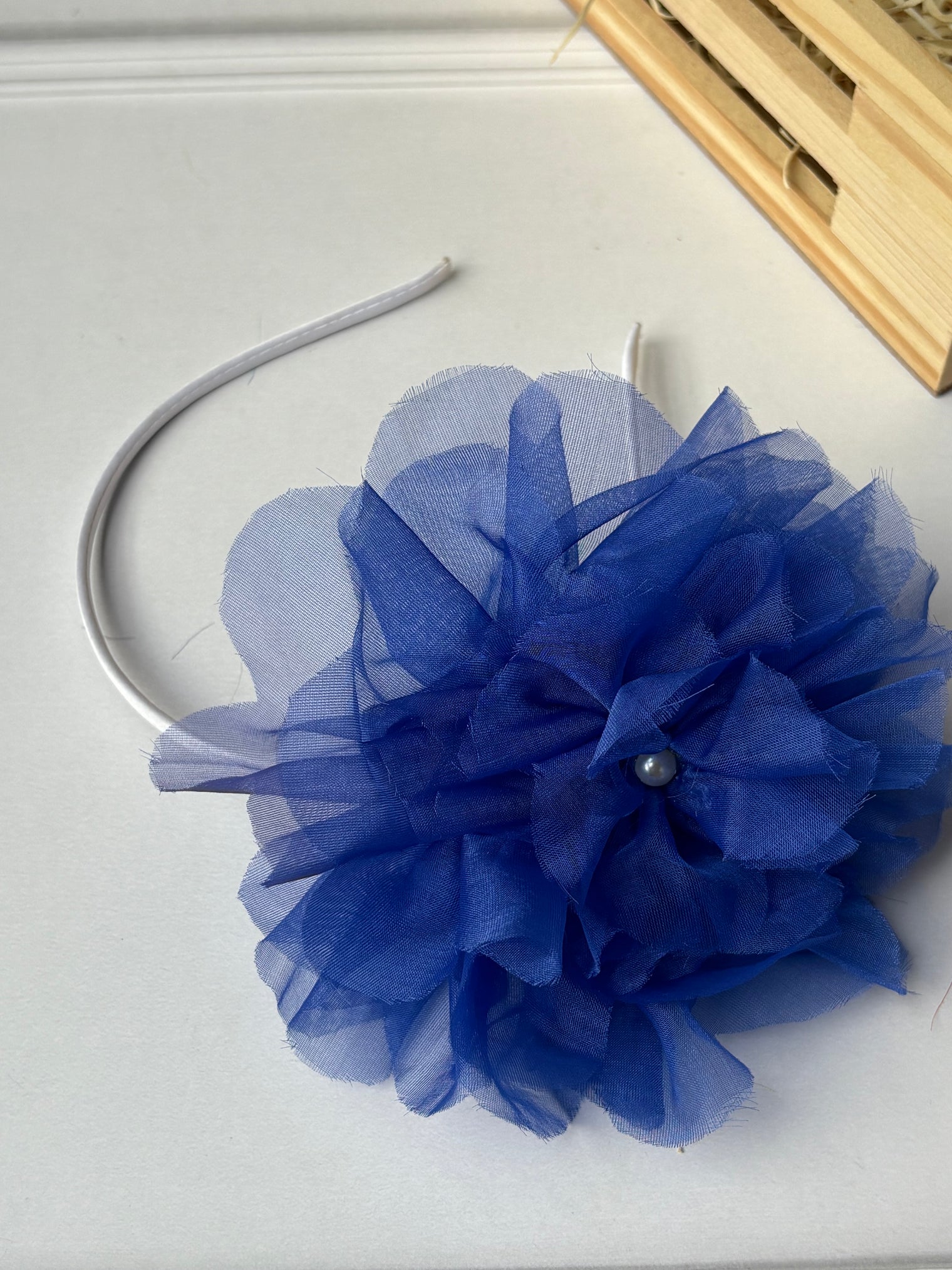 Royal Flower Organza Bow Hairband