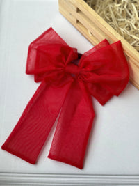 Red Bow Hair Tie