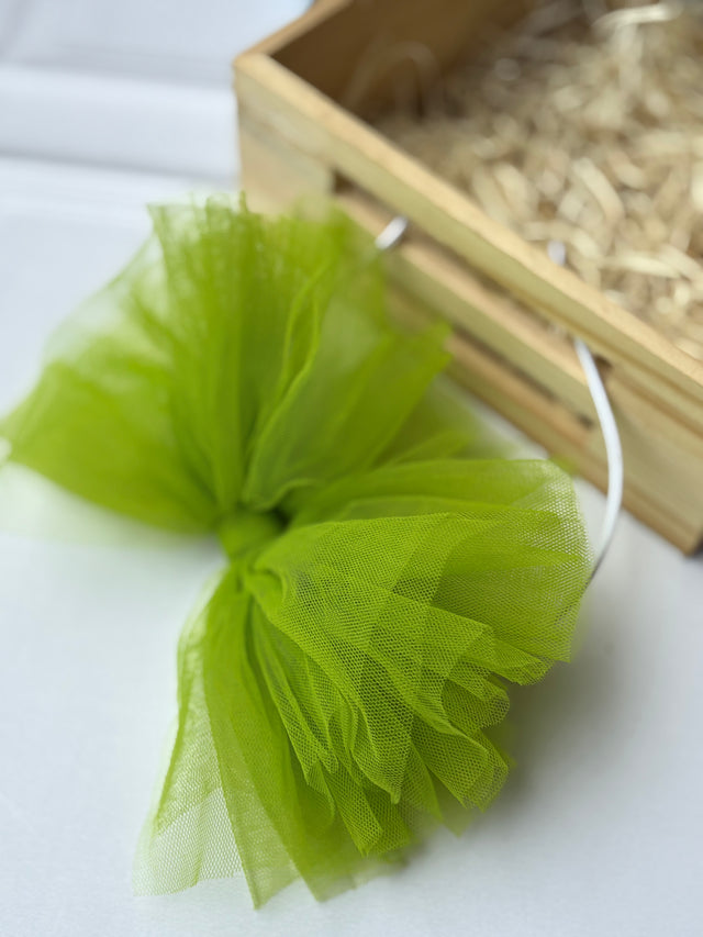 Olive Flower Bow Hairband