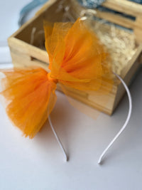 Orange Bow Hairband
