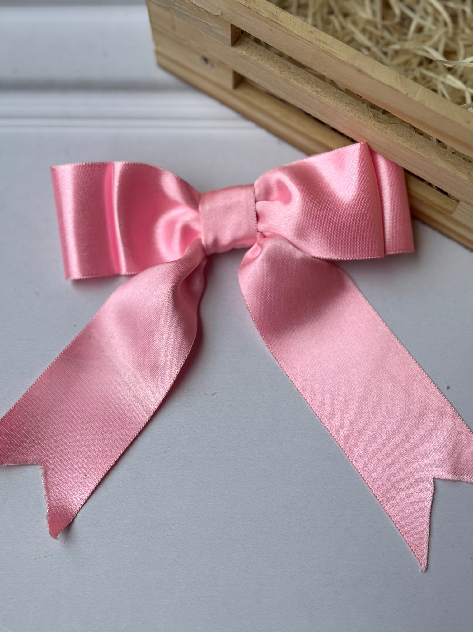 Baby Pink Glow Bow Clip