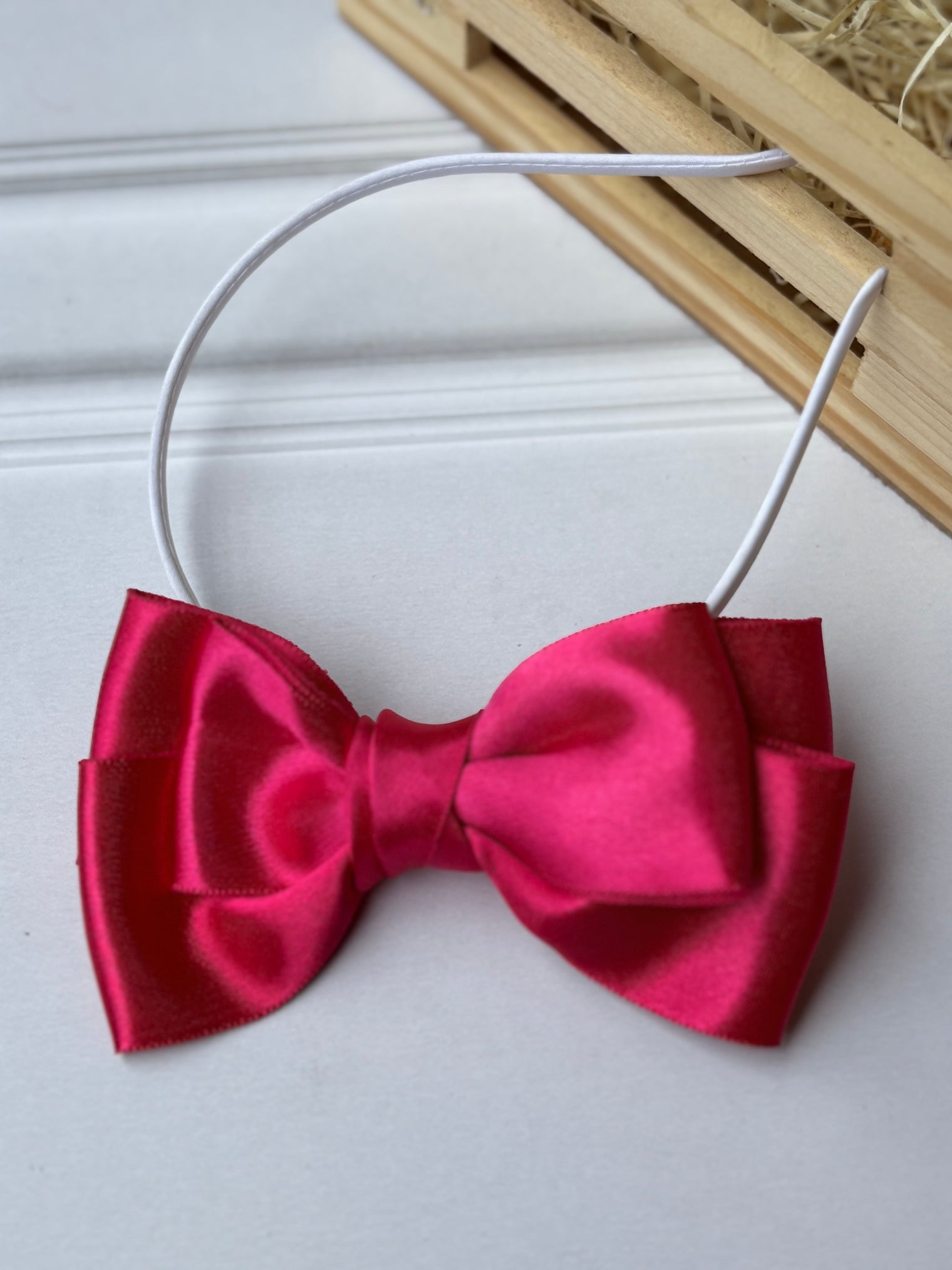 Fuschia Glow Bow Headband