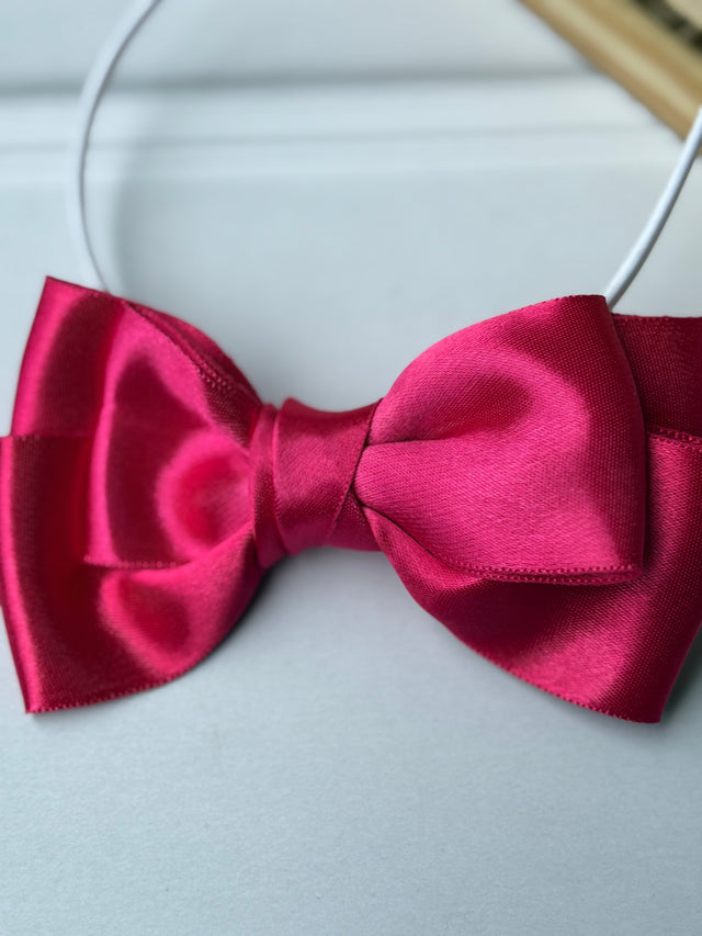 Fuschia Glow Bow Headband