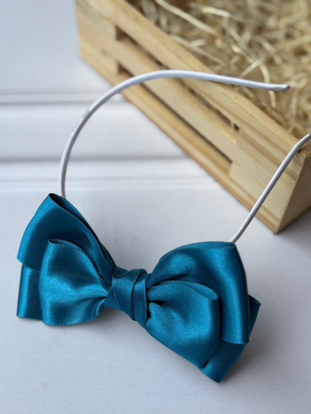 Blue Glow Bow Headband