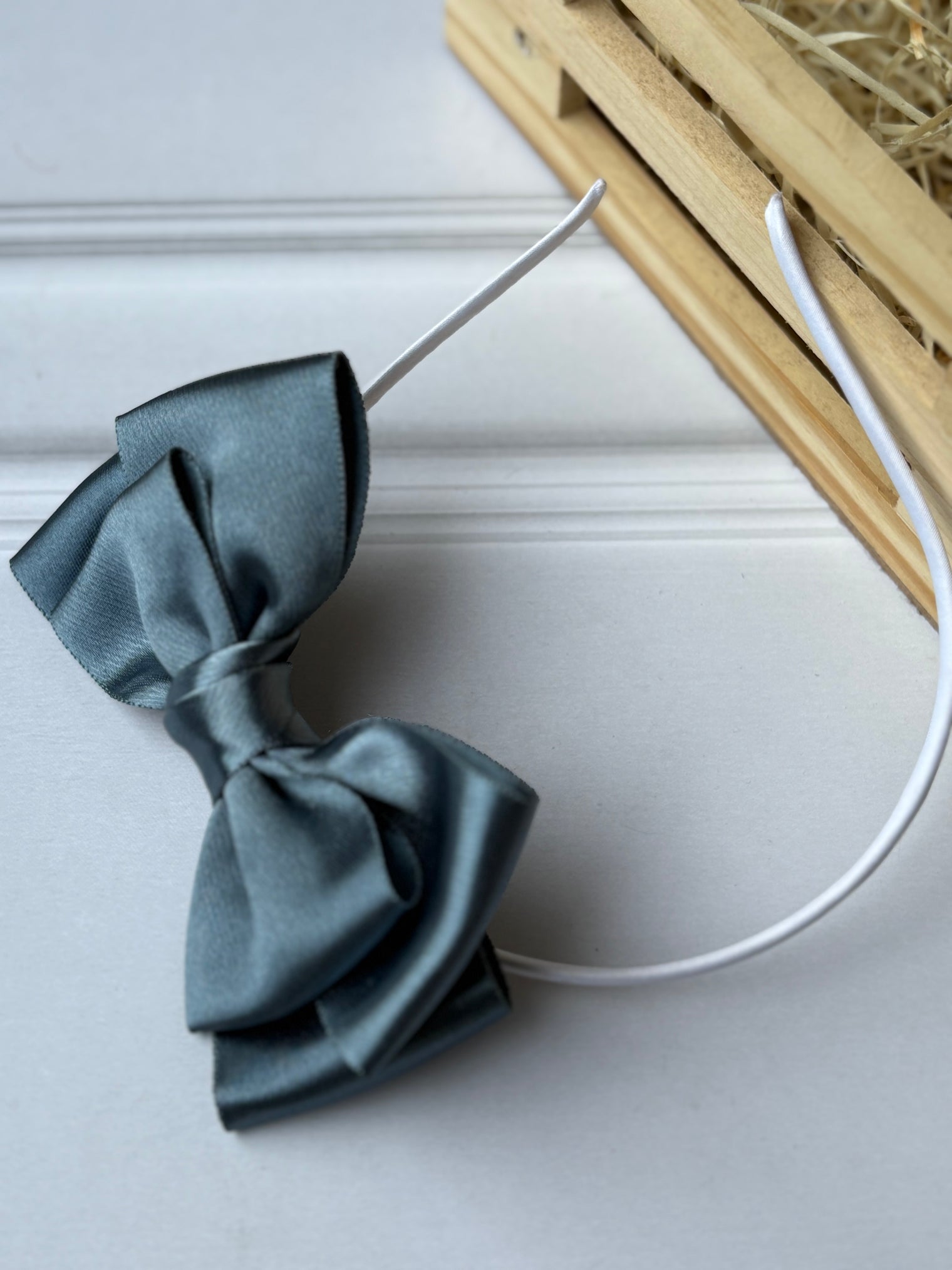 Charcoal Glow Bow Headband