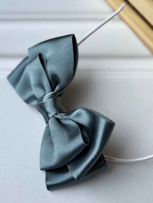 Charcoal Glow Bow Headband
