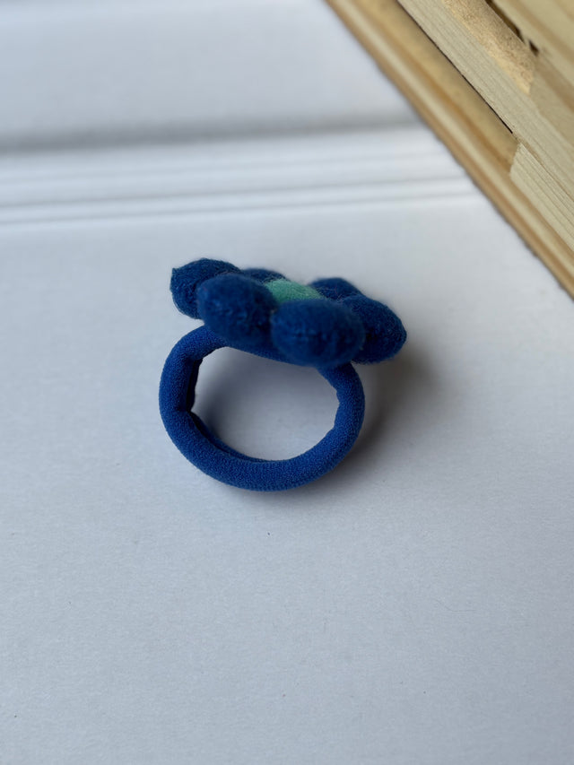 Blue Bloom Hair Tie