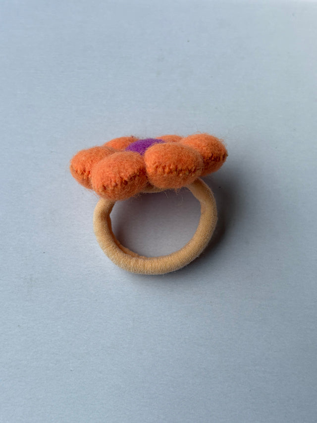 Tangerine Bloom Hair Tie