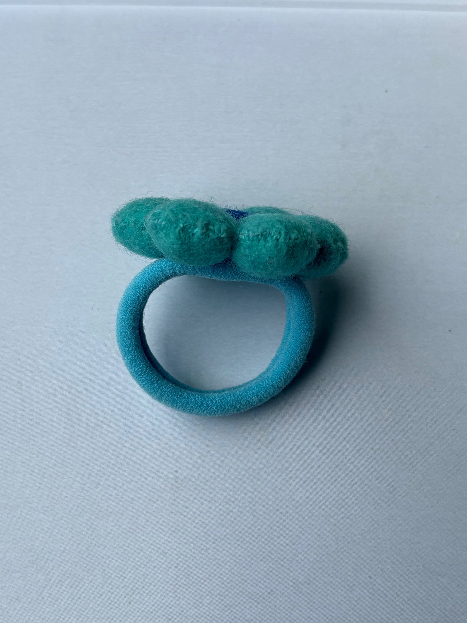 Teal Bloom Hair Tie