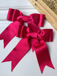 Fuschia Glow Bow Clip