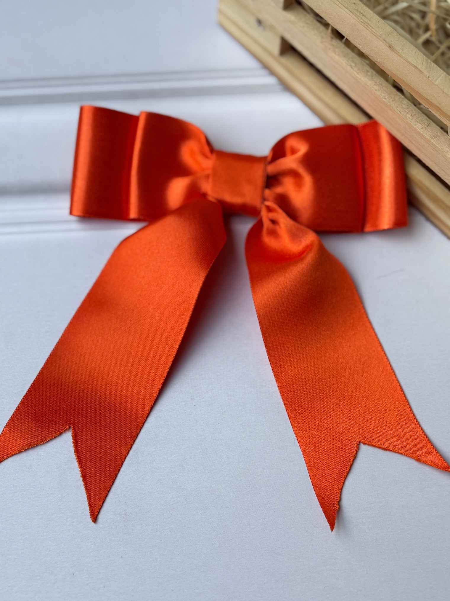 Orange Glow Bow Clip