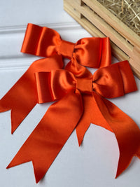 Orange Glow Bow Clip