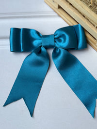 Blue Glow Bow Clip