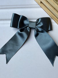 Charcoal Glow Bow Clip