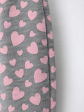 Pink & Grey Hearts Hooded Jogger Set flat lay by Anaario