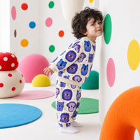 Blue Purple Lion Jogger Set on boy by Anaario – winter kidswear