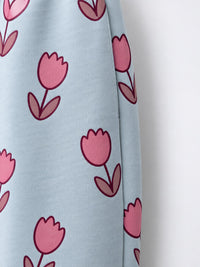 Teal Flowers Jogger Set flat lay by Anaario