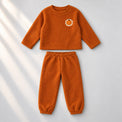 Rust Pumpkin Fleece Set top and bottom by Anaario