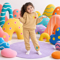 Beige Pac-Man Fleece Set on child by Anaario – winter fleecewear