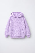 Lavender Flowers Hooded Barrel Pant Set flat lay by Anaario