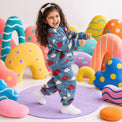 Teal Cloud Jogger Set on girl by Anaario – winter kidswear